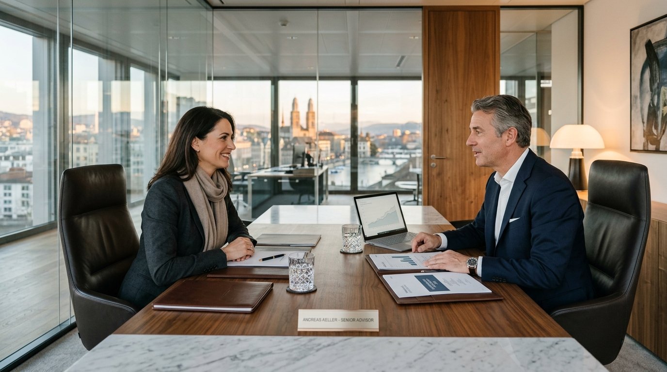 Professionelles Beratungsgespräch mit Kunde und Experten